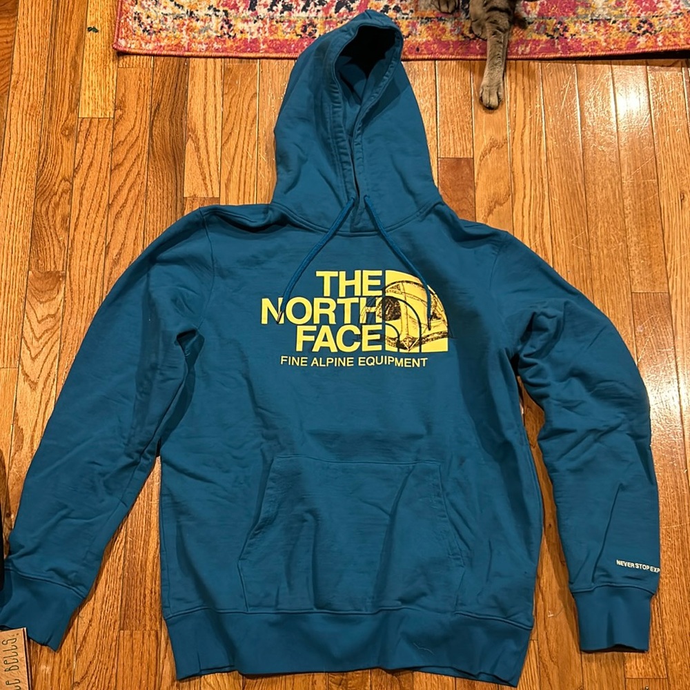 Teal North Face Pullover Hoodie